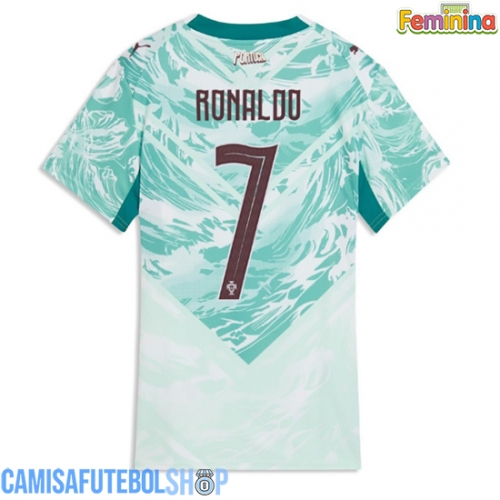 Camisa de time de futebol Portugal Cristiano Ronaldo #7 Replicas 2º Equipamento Feminina Mundo 2026 Manga Curta